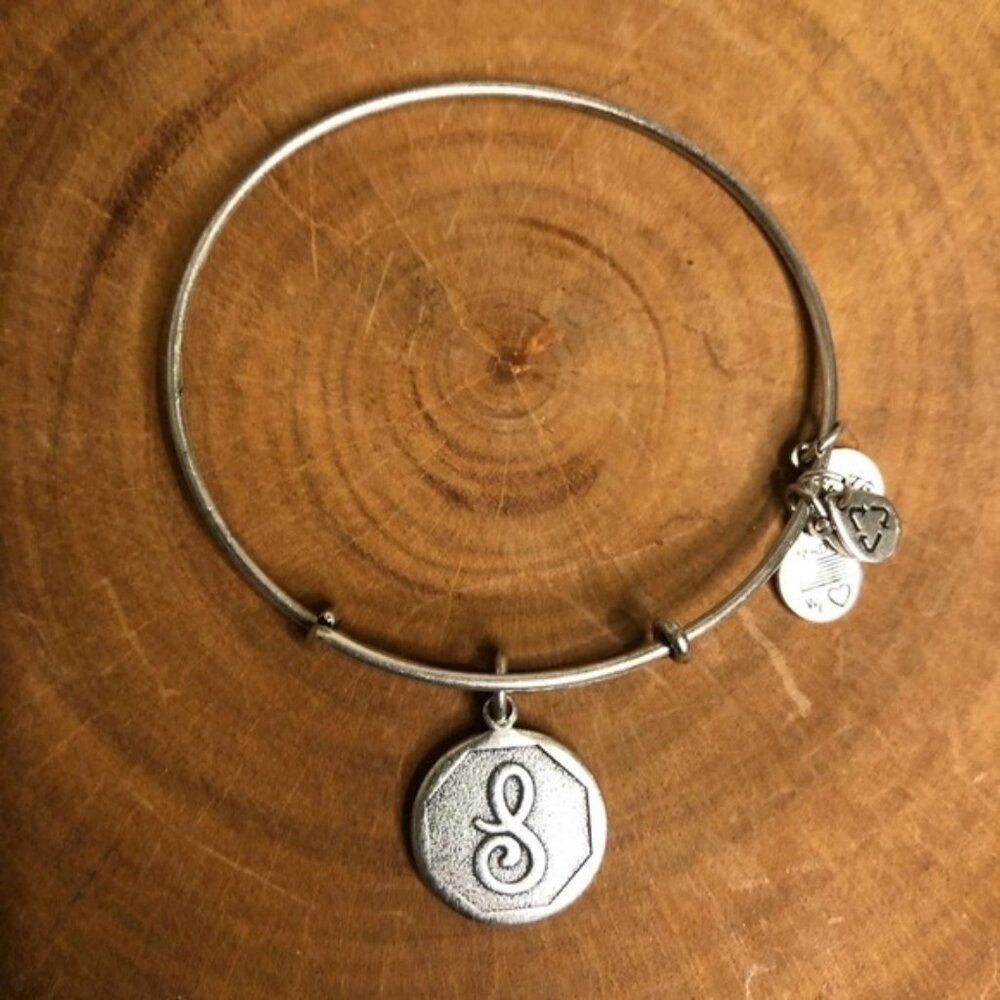 Alex and Ani sliver bangle, letter S